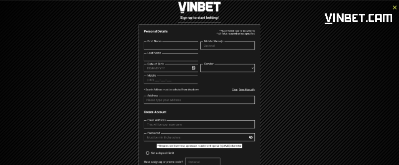 Hướng dẫn đăng ký Vinbet trong vòng 3 bước 